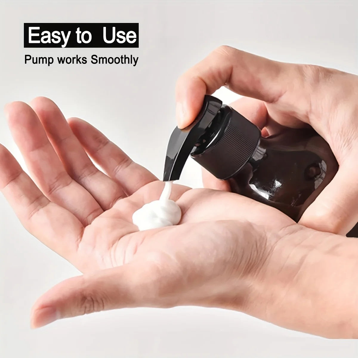 3pcs Waterproof Shampoo Conditioner Dispenser Set Reusable Pump Bottles for Shower Soap Body Wash Hair Care with Printed Label