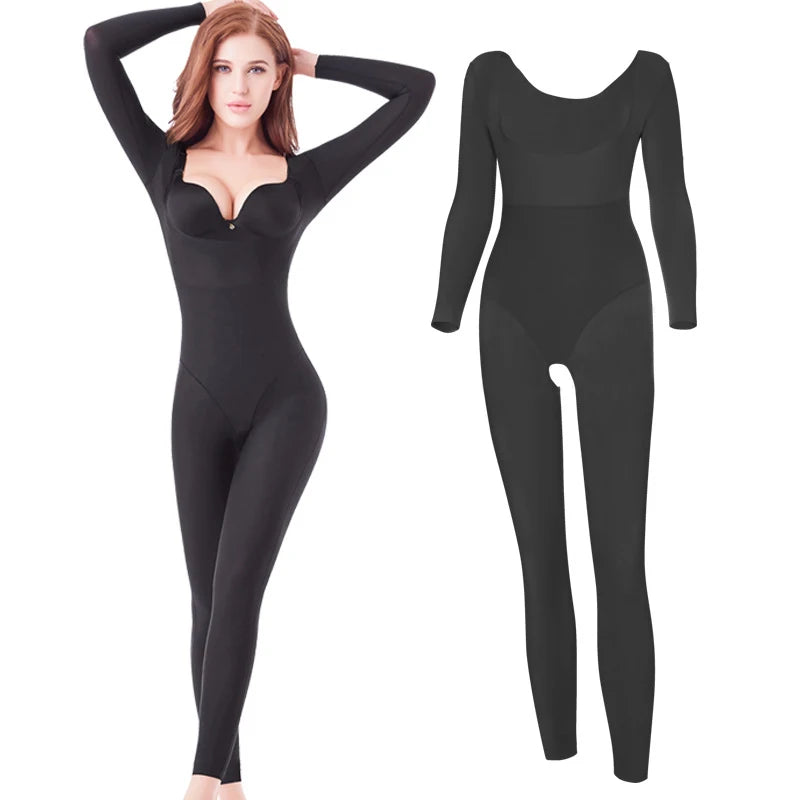 Shapewear Bodysuits Body Shapers Full Length Women Corrective Underwear Black Beige Slimming Clothing Thigh Slim
