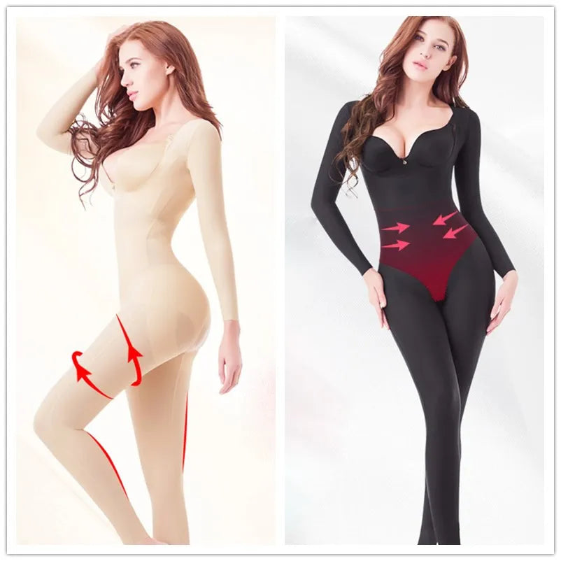 Shapewear Bodysuits Body Shapers Full Length Women Corrective Underwear Black Beige Slimming Clothing Thigh Slim