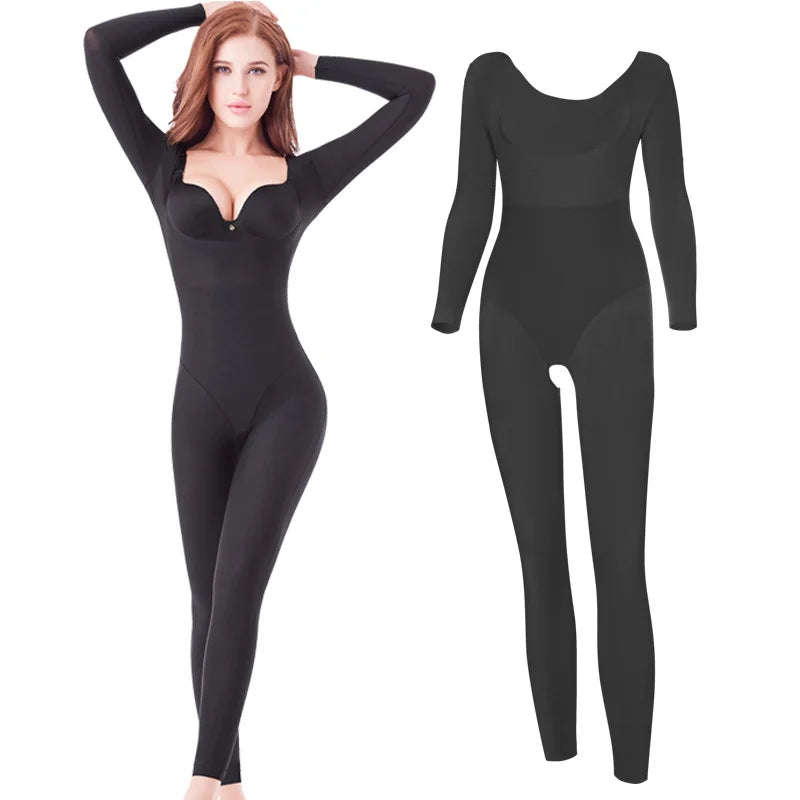 Shapewear Bodysuits Body Shapers Full Length Women Corrective Underwear Black Beige Slimming Clothing Thigh Slim