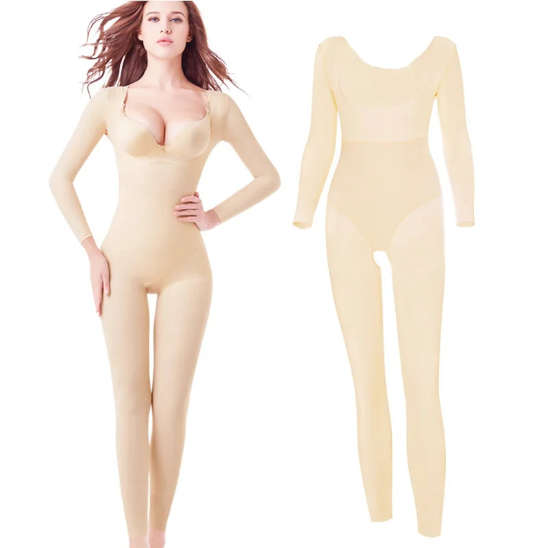 Shapewear Bodysuits Body Shapers Full Length Women Corrective Underwear Black Beige Slimming Clothing Thigh Slim