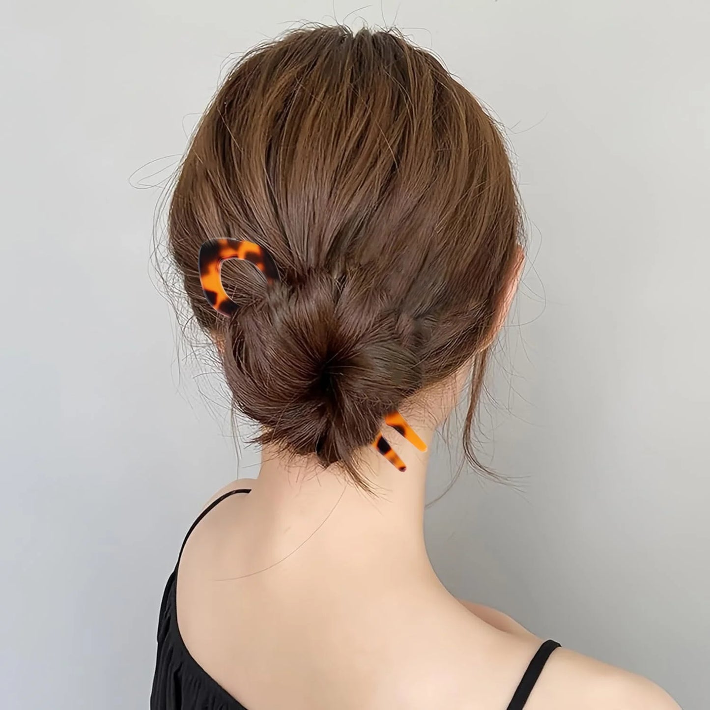 1 PC Acrylic Fish Tail U-shaped Hairpin - French Twist Hairpin - Lazy Bun Hairpin - Suitable for all hair types