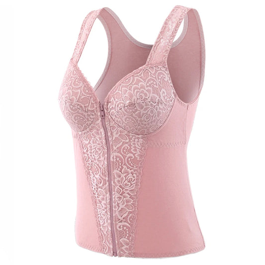 Women's Shapewear With Bra There Are Underwired free Body Shaper Slimming Clothes Front zipper top ﻿