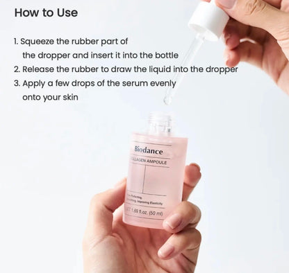 30ml Biodance Pore Tightening Collagen Ampoule Panthenol Ceramide Hyaluronic Acid Calming Soothing Hydrate Hydro Cera-Nol Serum