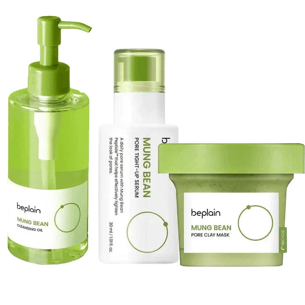 Masque d'argile purifiant aux haricots mungo Beplain coréen, Sérum Visage Démaquillant Huile Nettoyante Nettoyage Profond Soin de la Peau Coréen