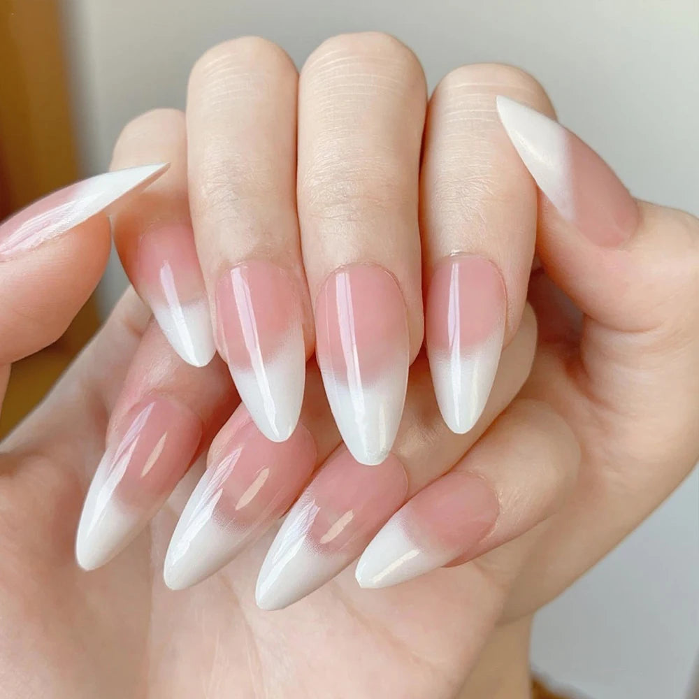 24Pcs Retro Flower Long Coffin French Fake Nails Caviar Bead Floral Gold Hollow Design Press On Nail Tips Y2k Acrylic False Nail