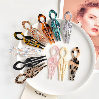 1 PC Acrylic Fish Tail U-shaped Hairpin - French Twist Hairpin - Lazy Bun Hairpin - Suitable for all hair types