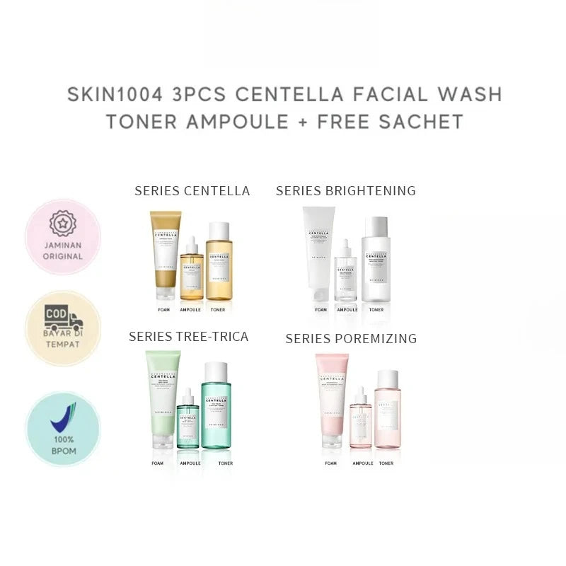 New Skin1004 Centella Skincare Korean Set Madagascar Moisturize Toner Serum Whitening Cream Face Wash Cleansing Oil Essence