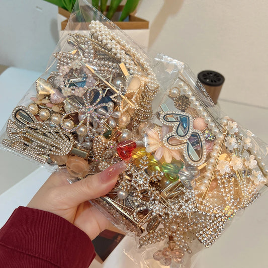 12//20/30/40 pieces of stylish and elegant pearl bow hair clips with French chic side clips for hair, suitable for daily use as