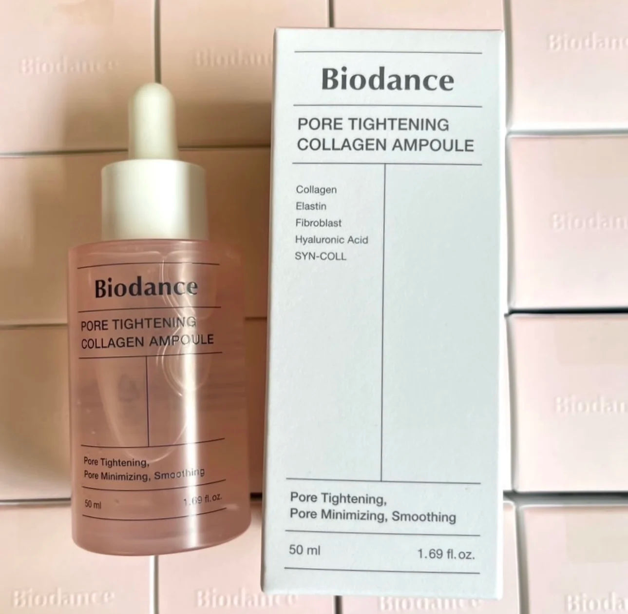 30ml Biodance Pore Tightening Collagen Ampoule Panthenol Ceramide Hyaluronic Acid Calming Soothing Hydrate Hydro Cera-Nol Serum