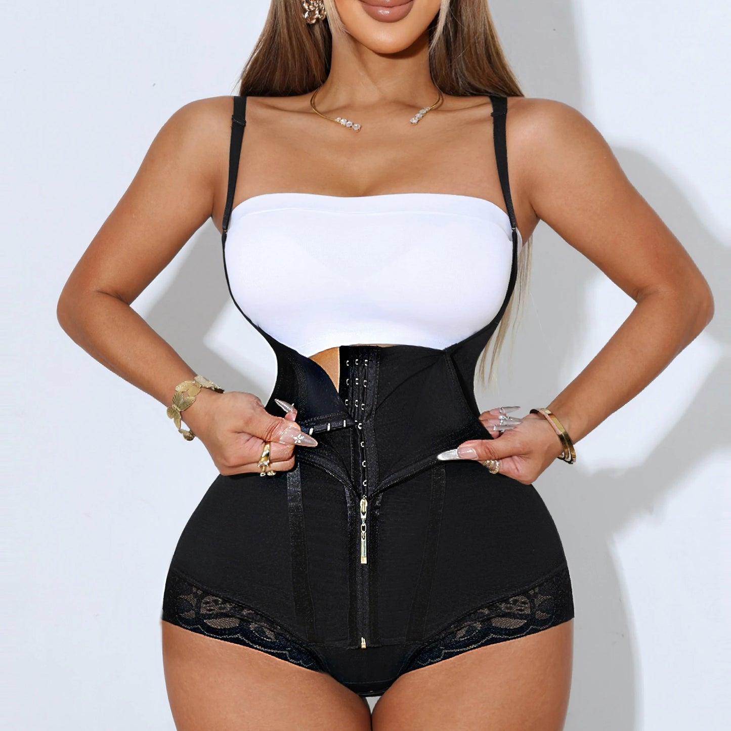 Shapewear Colombian Girdles Reducing Tummy Control Waist trainer Body Shaper Bodysuit for Abdomen Control Dual-control body shap