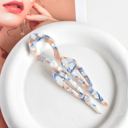 1 PC Acrylic Fish Tail U-shaped Hairpin - French Twist Hairpin - Lazy Bun Hairpin - Suitable for all hair types