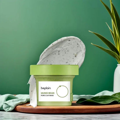 Masque d'argile purifiant aux haricots mungo Beplain coréen, Sérum Visage Démaquillant Huile Nettoyante Nettoyage Profond Soin de la Peau Coréen