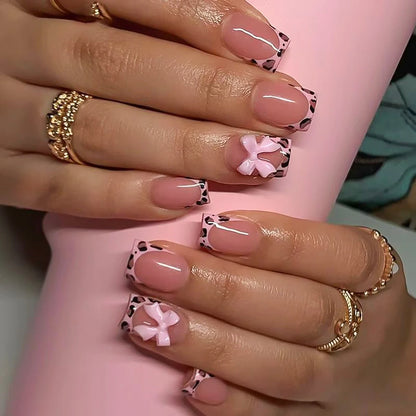 24Pcs Retro Flower Long Coffin French Fake Nails Caviar Bead Floral Gold Hollow Design Press On Nail Tips Y2k Acrylic False Nail